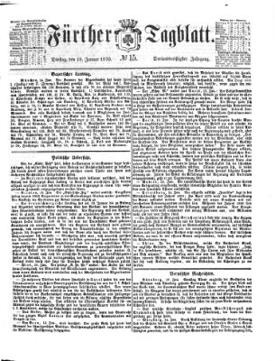 Fürther Tagblatt Dienstag 18. Januar 1870