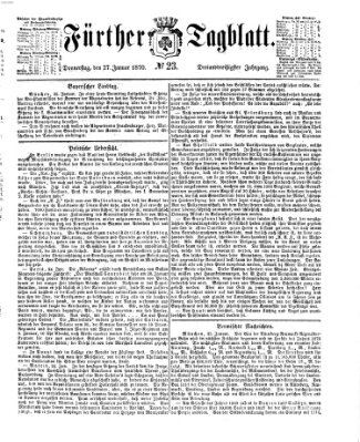 Fürther Tagblatt Donnerstag 27. Januar 1870