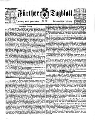 Fürther Tagblatt Sonntag 30. Januar 1870