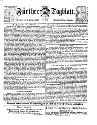 Fürther Tagblatt Sonntag 13. Februar 1870