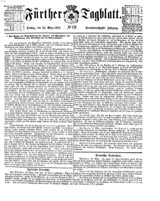 Fürther Tagblatt Dienstag 22. März 1870