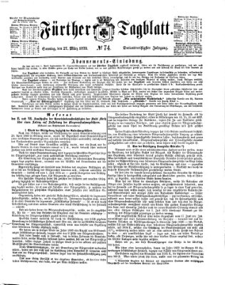 Fürther Tagblatt Sonntag 27. März 1870