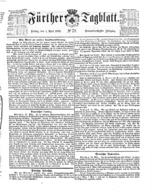 Fürther Tagblatt Freitag 1. April 1870