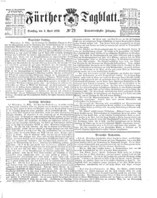 Fürther Tagblatt Samstag 2. April 1870