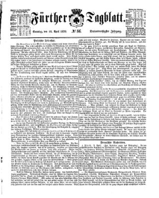 Fürther Tagblatt Sonntag 10. April 1870