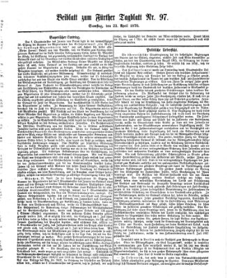 Fürther Tagblatt Samstag 23. April 1870