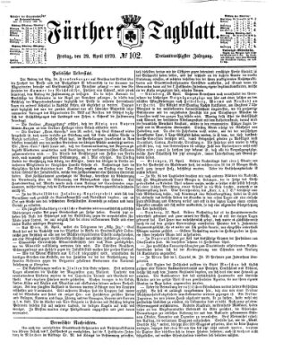 Fürther Tagblatt Freitag 29. April 1870