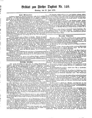 Fürther Tagblatt Sonntag 12. Juni 1870