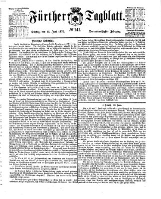 Fürther Tagblatt Dienstag 14. Juni 1870