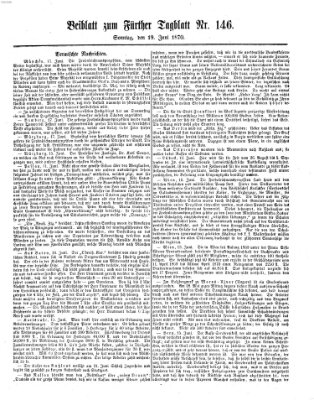 Fürther Tagblatt Sonntag 19. Juni 1870