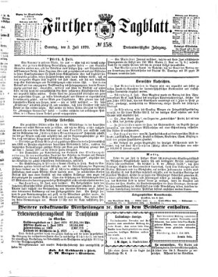 Fürther Tagblatt Sonntag 3. Juli 1870