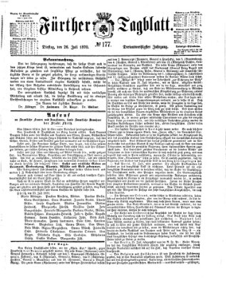 Fürther Tagblatt Dienstag 26. Juli 1870