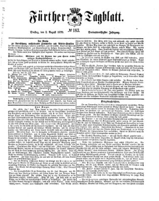 Fürther Tagblatt Dienstag 2. August 1870