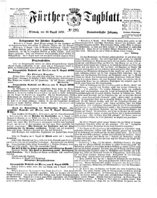 Fürther Tagblatt Mittwoch 10. August 1870