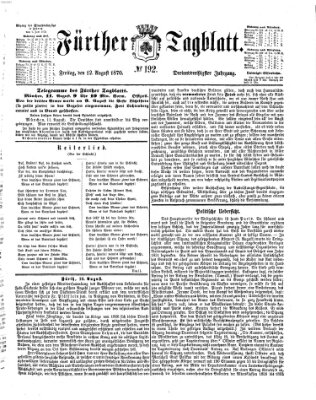 Fürther Tagblatt Freitag 12. August 1870