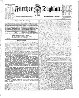 Fürther Tagblatt Samstag 20. August 1870