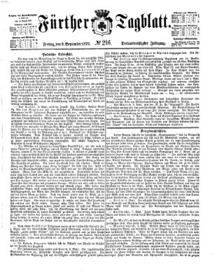 Fürther Tagblatt Freitag 9. September 1870