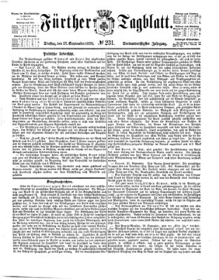 Fürther Tagblatt Dienstag 27. September 1870