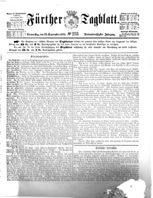 Fürther Tagblatt Donnerstag 29. September 1870