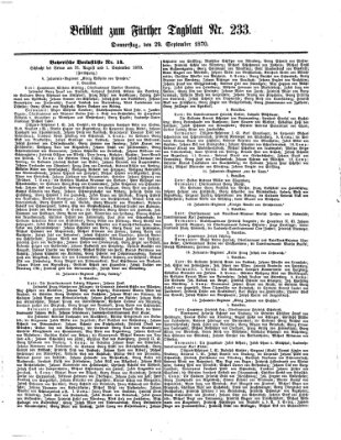 Fürther Tagblatt Donnerstag 29. September 1870