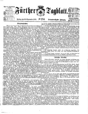 Fürther Tagblatt Freitag 30. September 1870