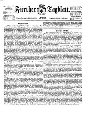 Fürther Tagblatt Donnerstag 6. Oktober 1870