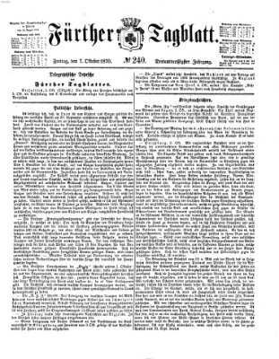 Fürther Tagblatt Freitag 7. Oktober 1870