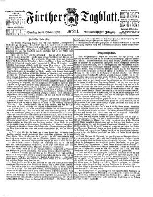 Fürther Tagblatt Samstag 8. Oktober 1870