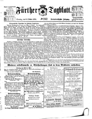 Fürther Tagblatt Sonntag 9. Oktober 1870