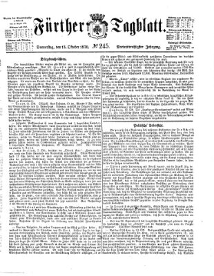 Fürther Tagblatt Donnerstag 13. Oktober 1870