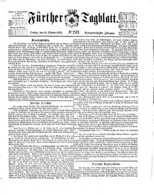 Fürther Tagblatt Dienstag 18. Oktober 1870