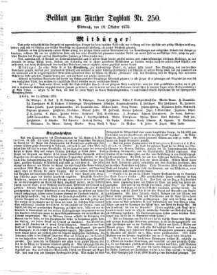 Fürther Tagblatt Mittwoch 19. Oktober 1870