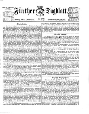 Fürther Tagblatt Samstag 22. Oktober 1870