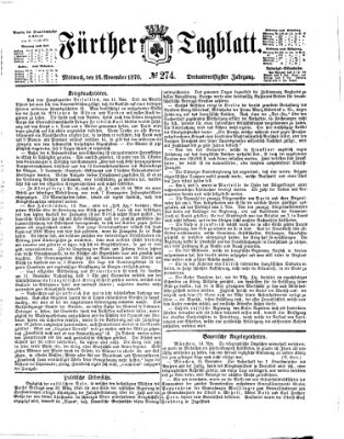 Fürther Tagblatt Mittwoch 16. November 1870