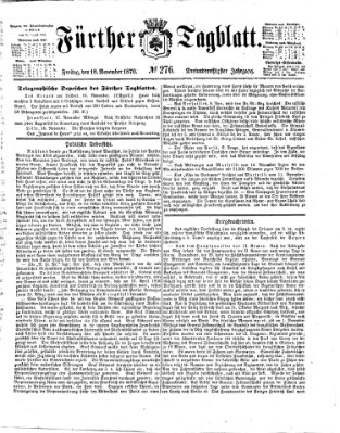 Fürther Tagblatt Freitag 18. November 1870