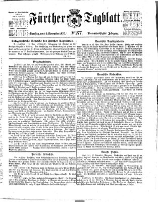 Fürther Tagblatt Samstag 19. November 1870