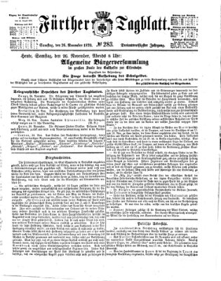 Fürther Tagblatt Samstag 26. November 1870