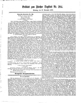 Fürther Tagblatt Sonntag 27. November 1870