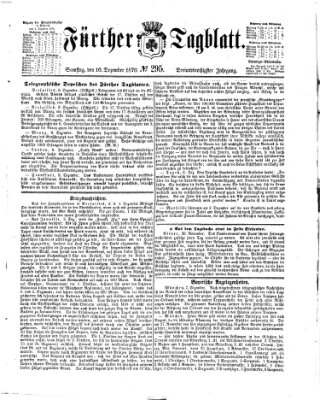 Fürther Tagblatt Samstag 10. Dezember 1870