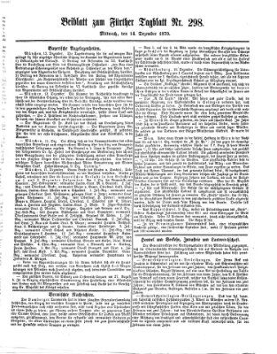 Fürther Tagblatt Mittwoch 14. Dezember 1870