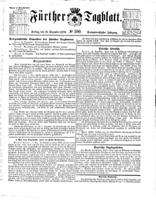 Fürther Tagblatt Freitag 16. Dezember 1870