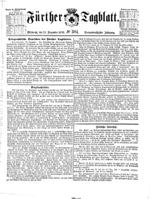 Fürther Tagblatt Mittwoch 21. Dezember 1870