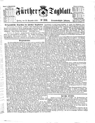 Fürther Tagblatt Freitag 23. Dezember 1870