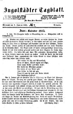 Ingolstädter Tagblatt Mittwoch 7. Januar 1863