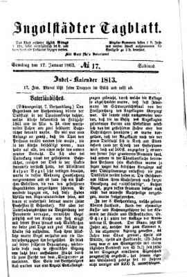 Ingolstädter Tagblatt Samstag 17. Januar 1863