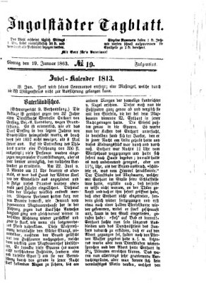 Ingolstädter Tagblatt Montag 19. Januar 1863