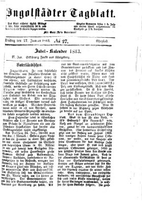 Ingolstädter Tagblatt Dienstag 27. Januar 1863