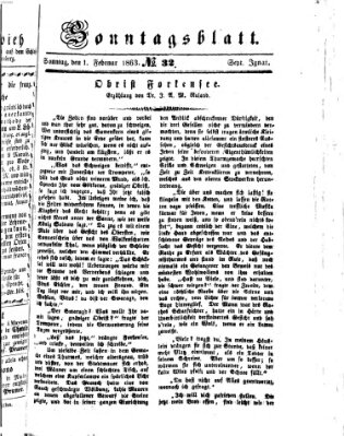 Ingolstädter Tagblatt Sonntag 1. Februar 1863