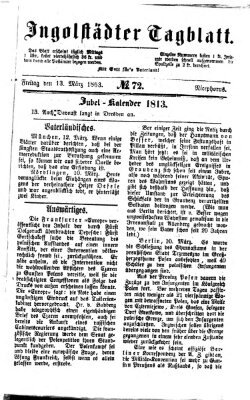 Ingolstädter Tagblatt Freitag 13. März 1863