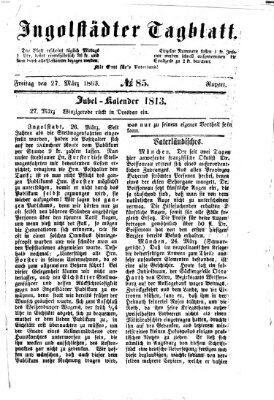 Ingolstädter Tagblatt Freitag 27. März 1863